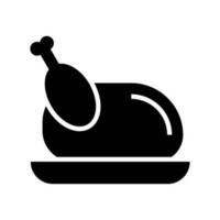 Roast Chicken Icon Vector Symbol Design Illustration