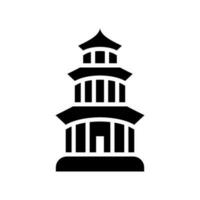 Pagoda Icon Vector Symbol Design Illustration