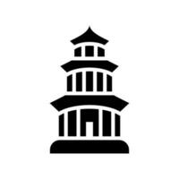 Pagoda Icon Vector Symbol Design Illustration