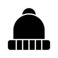 Knitted Hat Icon Vector Symbol Design Illustration