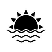 puesta de sol icono vector símbolo diseño ilustración