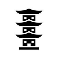 Pagoda Icon Vector Symbol Design Illustration