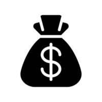 Money Bag Icon Vector Symbol Design Illustration