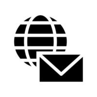 global correo icono vector símbolo diseño ilustración