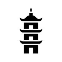 Pagoda Icon Vector Symbol Design Illustration