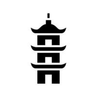 Pagoda Icon Vector Symbol Design Illustration