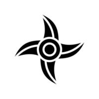 Shuriken Icon Vector Symbol Design Illustration