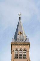 Cathedral chicken. This is a famous ancient architecture in Da Lat city, Vietnam. photo