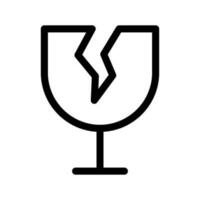 frágil icono vector símbolo diseño ilustración