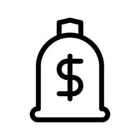 dinero bolso icono vector símbolo diseño ilustración