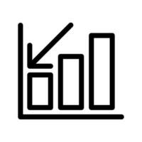 Loss Chart Icon Vector Symbol Design Illustration