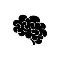 Brain icon vector. Think illustration sign. Creative thinking symbol. Thoughts logo. vector