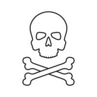 Skull and Bones vector icon. danger illustration sign. poison symbol or logo.