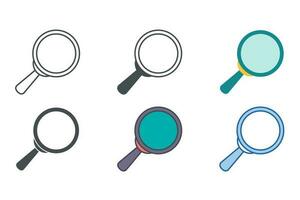 Magnifying Glass Icon symbol template for graphic and web design collection logo vector illustration