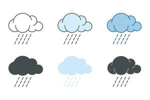 Rain Cloud Icon symbol template for graphic and web design collection logo vector illustration