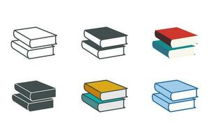 book stack Icon symbol template for graphic and web design collection logo vector illustration