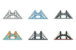 puente icono símbolo modelo para gráfico y web diseño colección logo vector ilustración