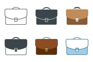 Briefcase Icon symbol template for graphic and web design collection logo vector illustration