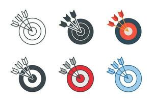 Target or Bullseye Icon symbol template for graphic and web design collection logo vector illustration