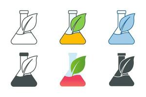 Eco Lab, Organic Laboratory Icon symbol template for graphic and web design collection logo vector illustration