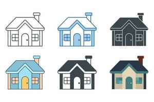 home icon symbol template for graphic and web design collection logo vector illustration