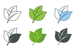 Leaf Icon symbol template for graphic and web design collection logo vector illustration