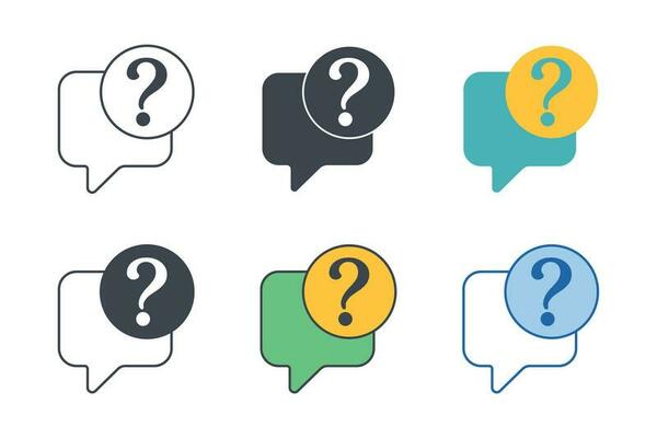 Question Mark Icon symbol template for graphic and web design collection logo vector illustration