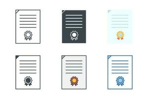 Diploma Icon symbol template for graphic and web design collection logo vector illustration