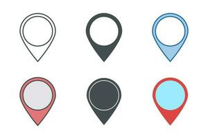 Location Pin Icon symbol template for graphic and web design collection logo vector illustration