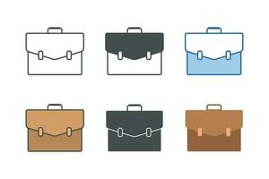 Briefcase Icon symbol template for graphic and web design collection logo vector illustration