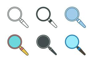 Magnifying Glass Icon symbol template for graphic and web design collection logo vector illustration