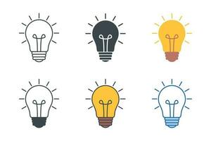 Light Bulb Icon symbol template for graphic and web design collection logo vector illustration
