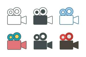 Video Camera Icon symbol template for graphic and web design collection logo vector illustration