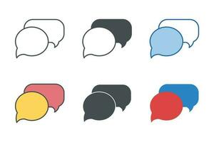 Speech Bubble Icon symbol template for graphic and web design collection logo vector illustration