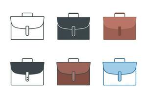 Briefcase Icon symbol template for graphic and web design collection logo vector illustration