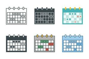 calendario icono símbolo modelo para gráfico y web diseño colección logo vector ilustración