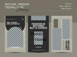 Minimalist fashion design for social media story template vector