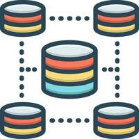 color icon for database vector