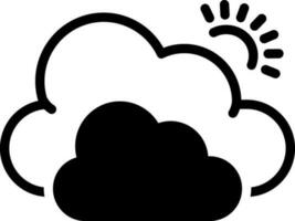 solid icon for cloud vector