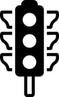 solid icon for traffic light vector