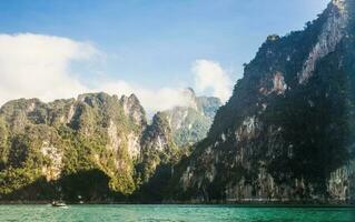 Cheow Lan lake, Khao Sok National Park, Thailand photo