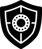 solid icon for shield vector