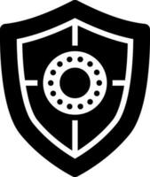 solid icon for shield vector