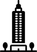 solid icon for skyscraper vector