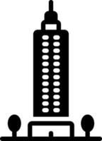 solid icon for skyscraper vector