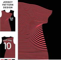 Abstract line curve concept vector jersey pattern template for printing or sublimation sports uniforms football volleyball basketball e-sports cycling and fishing Free Vector.