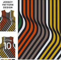 Abstract striped wave concept vector jersey pattern template for printing or sublimation sports uniforms football volleyball basketball e-sports cycling and fishing Free Vector.