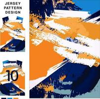 Abstract painting art concept vector jersey pattern template for printing or sublimation sports uniforms football volleyball basketball e-sports cycling and fishing Free Vector.