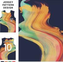 Abstract art concept vector jersey pattern template for printing or sublimation sports uniforms football volleyball basketball e-sports cycling and fishing Free Vector.