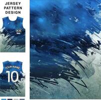 Abstract art concept vector jersey pattern template for printing or sublimation sports uniforms football volleyball basketball e-sports cycling and fishing Free Vector.